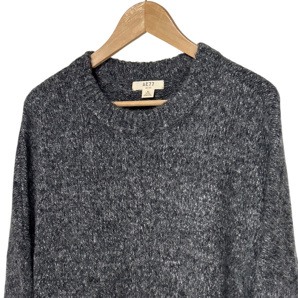 AE77 New York Premium Mohair Blend Oversized Sweater Gray Size XL Retail: $168